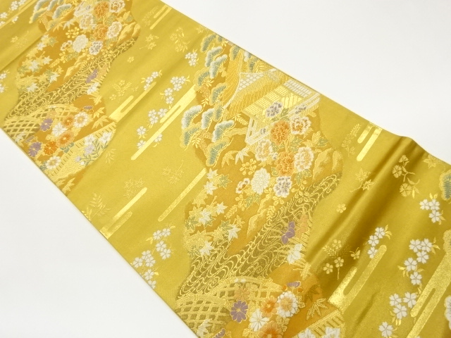 JAPANESE FUKURO OBI / WOVEN FLOWERS